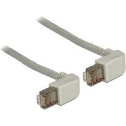 0.5M CAT.5E Sftp Networking Cable Grey CAT5E S-stp Cable RJ45 Angled 0.5 M
