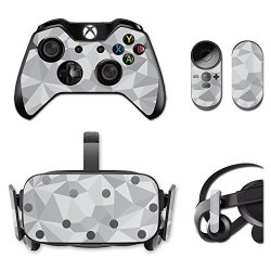 Mightyskins Skin Compatible With Oculus Rift CV1 Wrap Cover Sticker Skins Gray Polygon