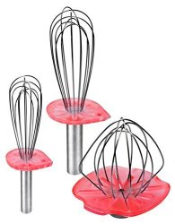 Deals on Whisk Wiper Pro Bundle - Also Includes Whisk Wiper And MINI -  Clean A Whisk Without The Mess - Includes 11 And 8 Stainless-steel Whisk  Color Red