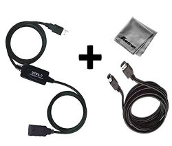 50FT USB 2.0 Extension & 10FT A Male b Male Cable For Ricoh Aficio Sp 100SF E Ricoh Aficio Gx E7700N Ricoh Aficio Sg 3110DN Ricoh