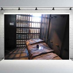 Phmojen Prison Interior Photography Backdrop For Mugshots Police Jail Background Vinyl 10X7FT Photo Studio Props LYPH1299