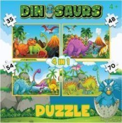 Dinosaur 4-IN-1 Jigsaw Puzzle