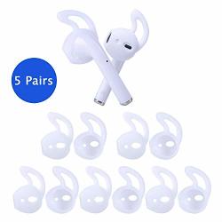OneCut 5 Pairs Silicone Ear Tips For Apple Airpods earpods Silicone Soft Covers Anti-slip Sport Earbud Tips Anti-drop Ear Hook Gel Headphones Earphones Protective Accessories