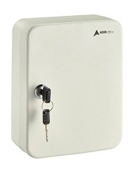 Adiroffice Key Steel Security Sorage Holder Cabinet Valet Lock Box 30 Key White