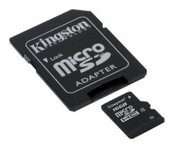 Professional Kingston 16GB Microsdhc Card For Garmin Dash Cam 10 With Custom Formatting And Standard Sd Adapter Class 4