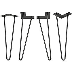 12 Inch Hairpin Legs For Your Diy Project Set Of 4 Legs Of The 12 Inch Tall Black Coated For Long Lasting Use Rust Free Best Selling Legs