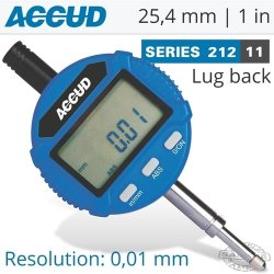 Accud Digital Indicator Lug Back 25.4MM 1' AC212-025-11