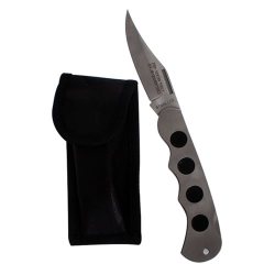 B.bon Pocket Knife & Belt Pouch 9 Cm All Stainless Steel