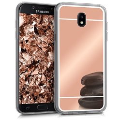 Kwmobile Mirror Case For Samsung Galaxy J5 Pro 2017 International Version - Tpu Silicone Bumper Protective Cover Reflective Back Case - Rose Gold Reflective