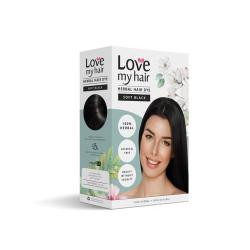 Love My Hair 100% Herbal Hair Dye- Soft Black 100G