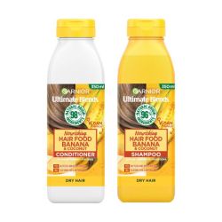 Garnier Ultimate Blends Vegan Banana Shampoo & Conditioner - 2 X 350ML
