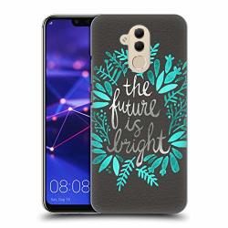 Official Cat Coquillette Future Is Bright Charcoal Quotes Typography 1 Hard Back Case For Huawei Mate 20 Lite
