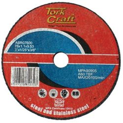 Abrasive Cutting Wheel For Steel 76X1.1X9.53 - 4 Pack