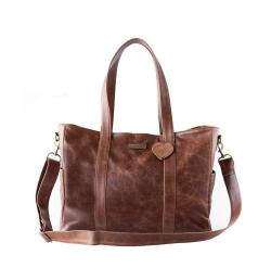 Mally Luxury Leather Baby Bag Brown