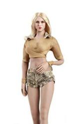 Phicen 1 6 Female Outfit Costume Cool Camouflage Clothing Suit Yellow