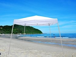 American Phoenix 10X10 Multi Color Slant Leg White Frame Light Weight Portable Event Canopy Tent. Shade Commercial Party Canopy Tent Easy Pop Up White 10X10