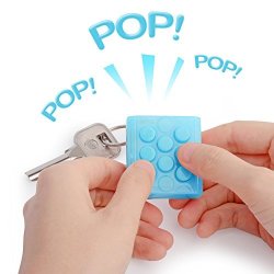 Keychain Squeeze Toy Fochea Stress Relief Toys Fidget Toy Bubble Pop Electronic Bubble Wrap Blue