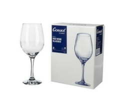 Consol -set Of 2 Lyon Stem Red Wine Glasses 600ML - Pack Of 8