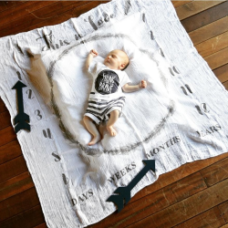 Kikki & Frankie Milestone Blankets Marker Pack-chunky Arrows Baby Blue