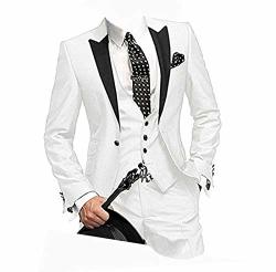 white wedding suits for groom