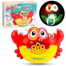 Roebii Baby Bath Bubble Toys Automatic Crab frog Bubble Maker Kids Bath Bubble Machine Foam Cone Factory With Music Song Musics Fun Shower Interactive Early