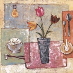 CaylayBrady High Quality Polyster Canvas The Reproductions Art Decorative Prints On Canvas Of Oil Painting 'flowers On The Dining-table' 20X20 Inch 51X51 Cm Is