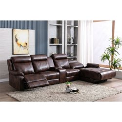 Kc Furn- Ginaboy Electric Recliner Lounge Suite Brown