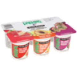 Full Cream Strawberry Mixed Fruit Granadilla Flavoured Fruit Freast Yoghurt 6 X 100G