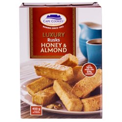 Cape Cookies - Luxury Honey Almond Rusks 450G