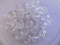 Acrylic Clear Facetted Beads-30pc-cheap Courier Delivery