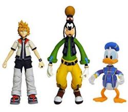 Diamond Select Toys Kingdom Hearts Select Series 2: Roxas Donald Duck & Goofy Action Figure Set Model: SEP178690