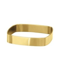 Shiroko Stainless Steel Square Gold Bangle