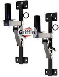 Premium Pa Speakers Wall Mount Brackets By Griffin Set Of 2 Professional All Steel Audio Speaker Holders With Securing Locking Pin &