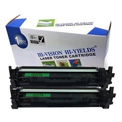 Hi-vision 2 Pack Remanufactured Toner Cartridge Replacement For Hp 17A CF217A Black Laserjet Pro M102W M130FN M130FW No Chip