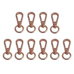 Rdexp Rose Gold Swivel Clasps Lanyard Luggage Snap Hooks Lobster Claw Clasps For Keychain Ring Bag Craft Diy Set Of 10