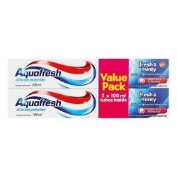 Aquafresh Toothpaste Fresh & Minty Family Value Pack 2X100ML