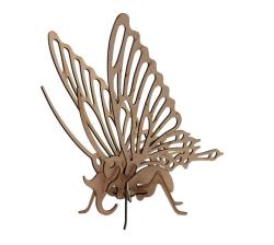 3D Wooden Model Insects Sitting Butterfly