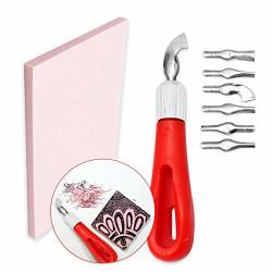 Pixiss Stamp Carving Block And Cutter Tools For Stamp Making Carving Rubber Stamps Linoleum For Printmaking Printing - Stamp Making Kit