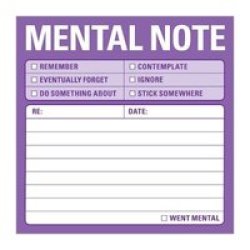 Mental Note miscellaneous Printed Matter