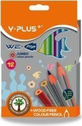 We-fish Jumbo Colour Pencils - Woodfree 12 Pack