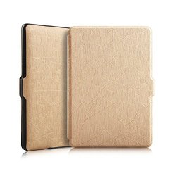 Irainbow Case For Kindle Paperwhite Thinnest And Lightest Kindle Cover With Auto Sleep wake For All-new Amazon Kindle Paperwhite Fits All 2012 2013 2015 And 2016 Versions Gold
