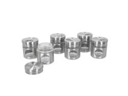 Home Made Set Of 6 Stainless Steel Spice Jars