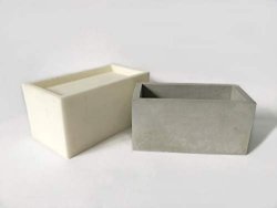 Silicone Mold Rectangular Medium Cube Tray Storage Box Jewelry Box Geometric Mould Cast Concrete Plaster Succulent Candle Holder Square