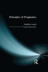 Principles Of Pragmatics Hardcover