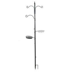 - Bird Feeder Station Stand With 5 Hooks For Many Feeders - 210CM