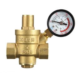 DN15 1 2' Inch Brass Water Pressure Reducing Regulator Reducer & Gauge