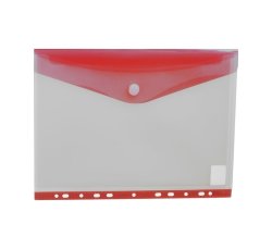 A4 Side Load Punched Carry Folder Red Each