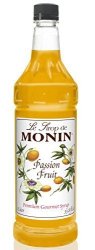 Monin Passion Fruit Syrup 33.8-OUNCE Plastic Bottle 1 Liter