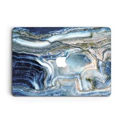 Goodmoodcases Plastic Hard Case Cover For Macbook 12-INCH 2015-2016 A1534 & MLHC2 With Retina Display - Blue Gold Marble