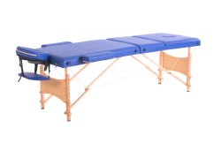 Massage Table Bed - 3 Section Wooden - Blue